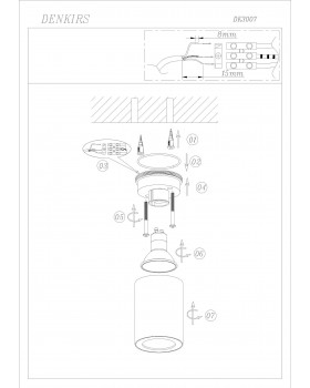 DK3007-WH Накладной светильник влагозащ., IP 44, 15 Вт, GU10, белый, алюминий-foto2