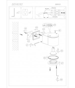 DK9025-BK Светильник настенный IP 65, 50 Вт, GU10, черный, алюминий-foto2