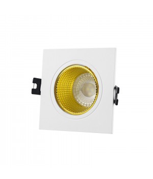 DK3071-WH+YE Встраиваемый светильник, IP 20, 10 Вт, GU5.3, LED, белый/желтый, пластик