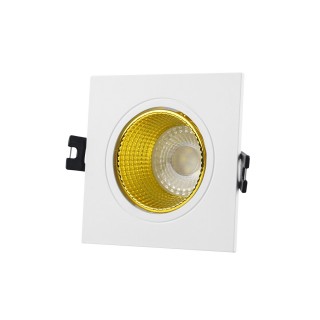 DK3071-WH+YE Встраиваемый светильник, IP 20, 10 Вт, GU5.3, LED, белый/желтый, пластик