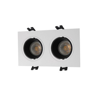 DK3072-WH+BK Встраиваемый светильник, IP 20, 10 Вт, GU5.3, LED, белый/черный, пластик