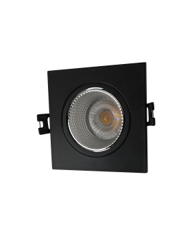 DK3071-BK+CH Встраиваемый светильник, IP 20, 10 Вт, GU5.3, LED, черный/хром, пластик
