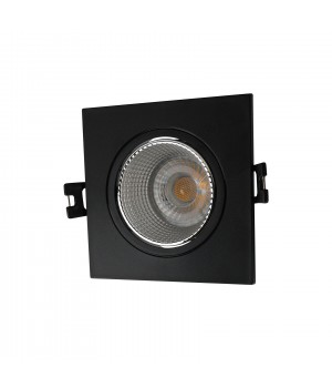 DK3071-BK+CH Встраиваемый светильник, IP 20, 10 Вт, GU5.3, LED, черный/хром, пластик