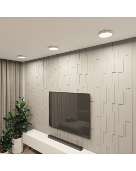 DK2851-WH Накладной светильник TAB 36 Вт, LED LED 3000K/4000K/6500K, IP 20, d212mm, белый, алюминий/акрил-foto6