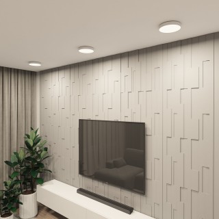 DK2851-WH Накладной светильник TAB 36 Вт, LED LED 3000K/4000K/6500K, IP 20, d212mm, белый, алюминий/акрил-foto6