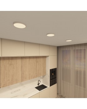 DK6520-WH Накладной светильник THIN, IP40, 18W, 3000K/4000K/6500K, переключатель цветовой температуры на корпусе, белый, полимер-foto2