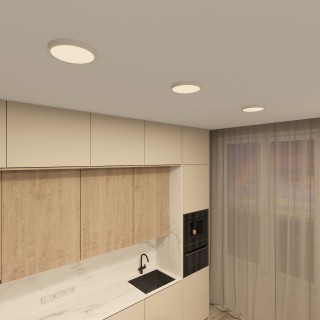 DK6520-WH Накладной светильник THIN, IP40, 18W, 3000K/4000K/6500K, переключатель цветовой температуры на корпусе, белый, полимер-foto2