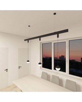 DK8056-BK Подвесной светильник SMART MOON 12W DIM 3000K-6000K, черный, алюминий, акрил-foto4