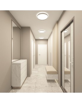 DK6510-WH Накладной светильник со встроенным светодиодом, 40W, IP 20, 3000K - 6500K, управление пульт Д/У (в комплекте) и Wi-Fi 2,4 Ггц. Эко система Tuya Smart, Яндекс.Алиса, белый, металл, полимер-foto4