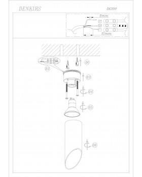 DK2011-RE Светильник накладной IP 20, 50 Вт, GU10, красный, алюминий-foto3