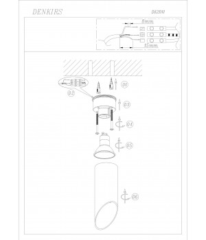 DK2011-WH Светильник накладной IP 20, 50 Вт, GU10, белый, алюминий-foto3