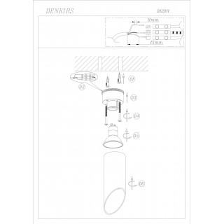 DK2011-CH Светильник накладной IP 20, 50 Вт, GU10, коричневый, алюминий-foto3