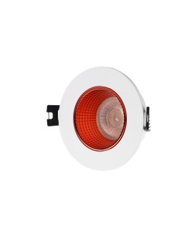 DK3061-WH+RD Встраиваемый светильник, IP 20, 10 Вт, GU5.3, LED, белый/красный, пластик