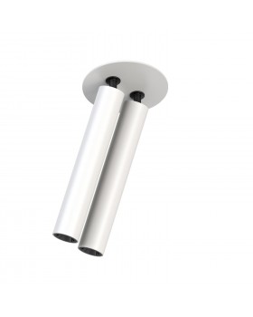 DK2518-WB Поворотный встраиваемый светильник SPACE со светодиодом H138mm d23mm 220V 2*8W 38° 4000К IP20 белый/черный алюминий-foto2