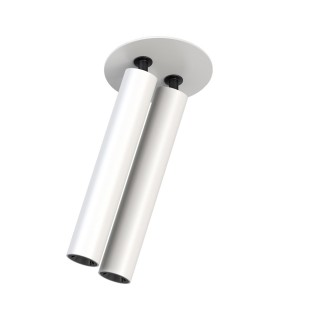 DK2518-WB Поворотный встраиваемый светильник SPACE со светодиодом H138mm d23mm 220V 2*8W 38° 4000К IP20 белый/черный алюминий-foto2