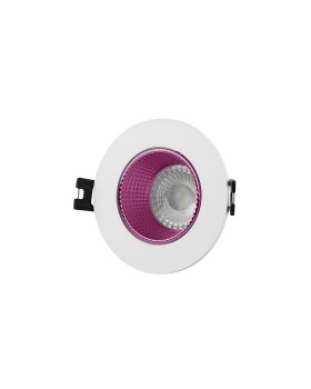 DK3061-WH+PI Встраиваемый светильник, IP 20, 10 Вт, GU5.3, LED, белый/розовый, пластик