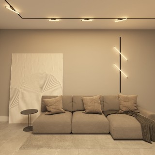 DK6638-BK Поворотный однофазный трековый светильник STROM со светодиодом L600mm 220V 15W 150° 3000K IP20 черный алюминий/акрил-foto4