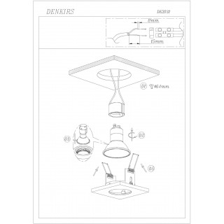DK2031-BK Встраиваемый светильник, IP 20, 50 Вт, GU10, черный, алюминий-foto3