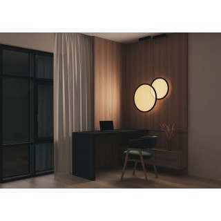 DK6604-BK Подвесной вертикальный светильник Veil со светодиодом H1500 d400 220V 36W 3000-6000K IP20 черный алюминий-foto6