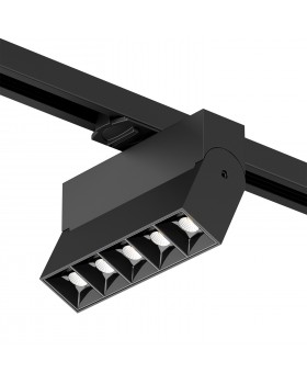 DK6446-BK Поворотный однофазный трековый светильник EDDER со светодиодом L136mm 220V 10W 30° 4000K IP20 черный алюминий-foto2