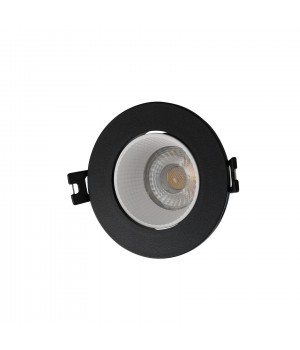 DK3061-BK+WH Встраиваемый светильник, IP 20, 10 Вт, GU5.3, LED, черный/белый, пластик