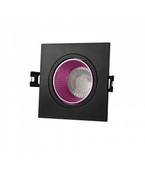 DK3071-BK+PI Встраиваемый светильник, IP 20, 10 Вт, GU5.3, LED, черный/розовый, пластик