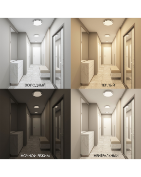 DK6515-WH Накладной светильник со встроенным светодиодом, 40W, IP 20, 3000K - 6500K, управление пульт Д/У (в комплекте) и Wi-Fi 2,4 Ггц. Эко система Tuya Smart, Яндекс.Алиса, белый, металл, полимер-foto5