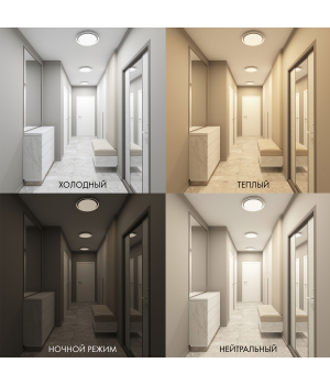 DK6515-WH Накладной светильник со встроенным светодиодом, 40W, IP 20, 3000K - 6500K, управление пульт Д/У (в комплекте) и Wi-Fi 2,4 Ггц. Эко система Tuya Smart, Яндекс.Алиса, белый, металл, полимер-foto5