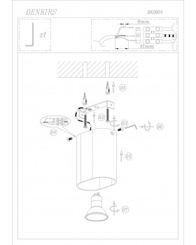 DK2005-RE Светильник накладной IP 20, 50 Вт, GU10, красный, алюминий-foto2