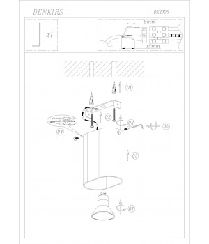 DK2005-WH Светильник накладной IP 20, 50 Вт, GU10, белый, алюминий-foto2