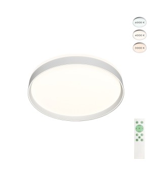 DK6511-WH Накладной светильник со встроенным светодиодом, 50W, IP 20, 3000K - 6500K, управление пульт Д/У (в комплекте) и Wi-Fi 2,4 Ггц. Эко система Tuya Smart, Яндекс.Алиса, белый, металл, полимер-foto2