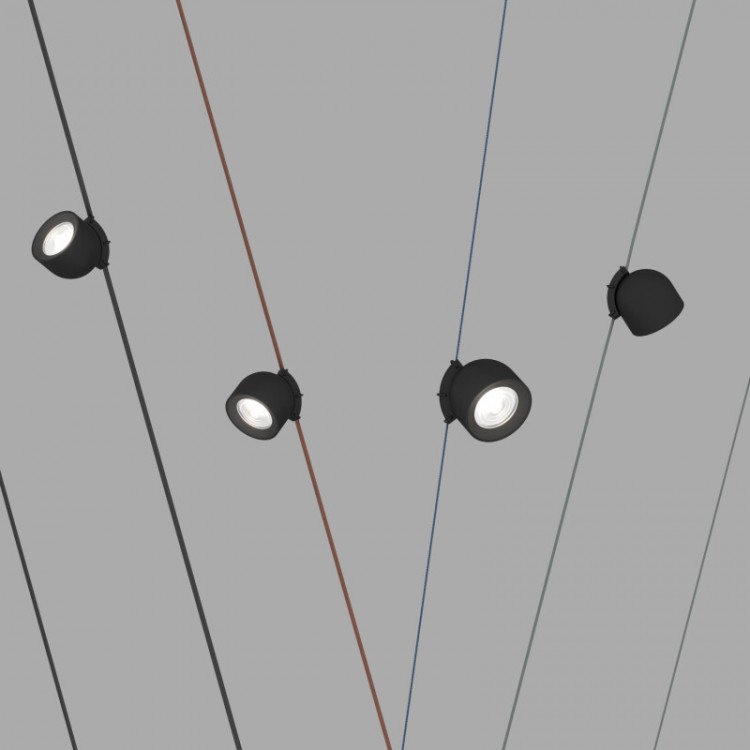 DK5540-BK Поворотный светильник для трека-ремня Belty, серия Spot, со светодиодом, D100*H107мм, 48V DC, 12W, RA90, 38°, 4000K, IP20, черный, алюминий DK5540-BK Поворотный светильник для трека-ремня Belty, серия Spot, со светодиодом, D100*H107мм, 48V DC, 12W, RA90, 38°, 4000K, IP20, черный, алюминий