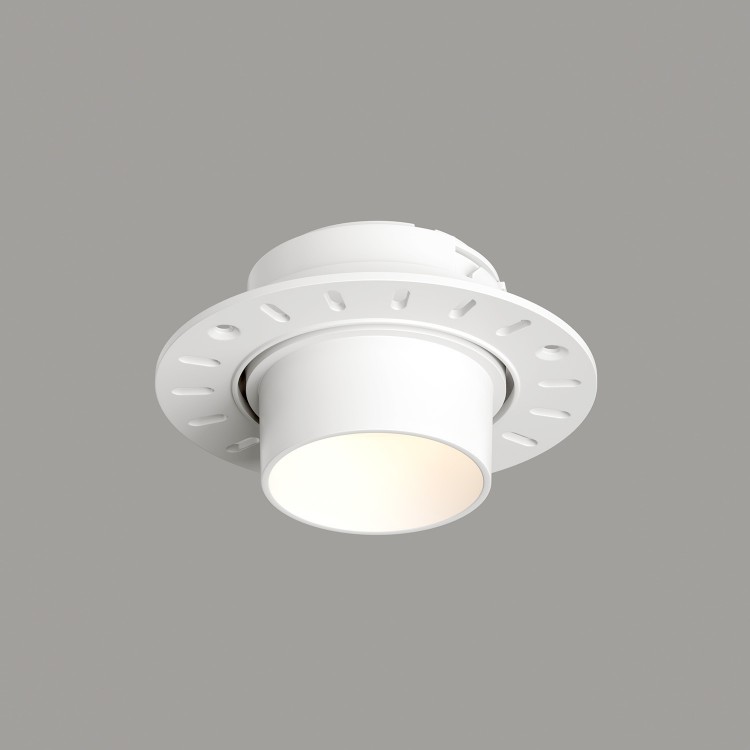 DK3056-WH Встраиваемый светильник под шпатлевку, IP20, до 15 Вт, LED, GU5,3, белый, пластик