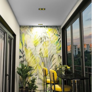 DK3072-BK+YE Встраиваемый светильник, IP 20, 10 Вт, GU5.3, LED, черный/желтый, пластик-foto2