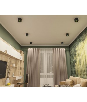 DK3080-BK+GR Светильник накладной IP 20, 10 Вт, GU5.3, LED, черный/зеленый, пластик-foto2