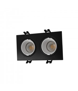DK3072-BK+WH Встраиваемый светильник, IP 20, 10 Вт, GU5.3, LED, черный/белый, пластик