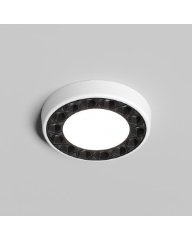 DK2441-WB Встраиваемый светильник DUAL 9+9 Вт, LED 4000K, IP 20, d120mm, белый/черный, алюминий/акрил-foto2