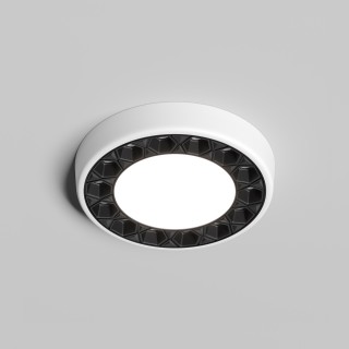 DK2441-WB Встраиваемый светильник DUAL 9+9 Вт, LED 4000K, IP 20, d120mm, белый/черный, алюминий/акрил-foto2