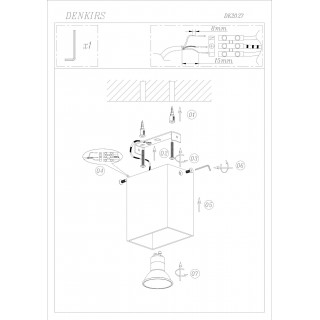DK2027-WH Светильник накладной IP 20, 50 Вт, GU10, белый, алюминий-foto3
