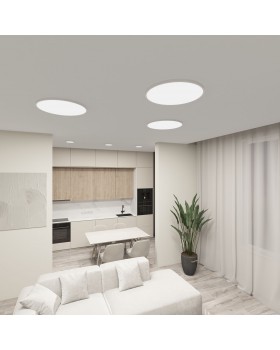 DK6524-WH Накладной светильник THIN, IP40, 50W, 3000K/4000K/6500K, переключатель цветовой температуры на корпусе, белый, полимер-foto5