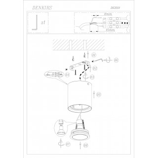 DK2001-BK Светильник накладной IP 20, 50 Вт, GU10, черный, алюминий-foto2