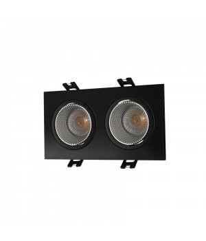 DK3072-BK+CH Встраиваемый светильник, IP 20, 10 Вт, GU5.3, LED, черный/хром, пластик