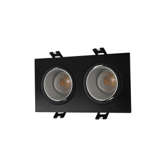 DK3072-BK+CH Встраиваемый светильник, IP 20, 10 Вт, GU5.3, LED, черный/хром, пластик