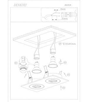 DK2020-BK Встраиваемый светильник, IP 20, 50 Вт, GU10, черный, алюминий-foto3