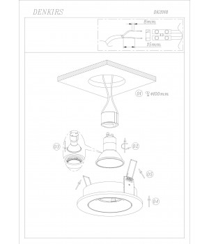 DK2018-BK Встраиваемый светильник, IP 20, 50 Вт, GU10, черный, алюминий-foto3