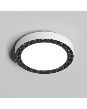 DK2841-WB Накладной светильник DUAL 18+18 Вт, LED 4000K, IP 20, d212mm, белый/черный, алюминий/акрил-foto2