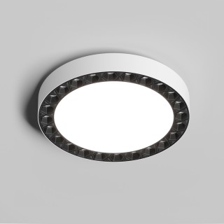 DK2841-WB Накладной светильник DUAL 18+18 Вт, LED 4000K, IP 20, d212mm, белый/черный, алюминий/акрил-foto2