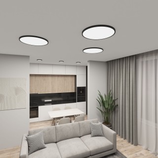 DK6520-BK Накладной светильник THIN, IP40, 18W, 3000K/4000K/6500K, переключатель цветовой температуры на корпусе, черный, полимер-foto7