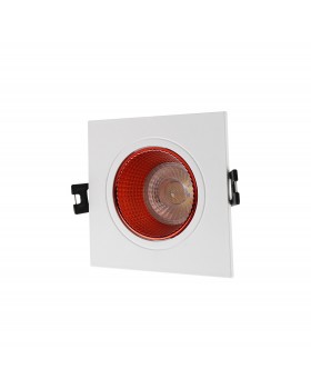 DK3071-WH+RD Встраиваемый светильник, IP 20, 10 Вт, GU5.3, LED, белый/красный, пластик