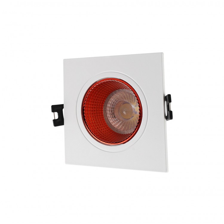 DK3071-WH+RD Встраиваемый светильник, IP 20, 10 Вт, GU5.3, LED, белый/красный, пластик